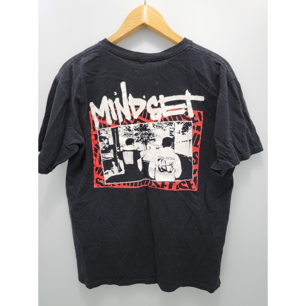 Mindset Band T-Shirt Mens M Punk‎ Straight Edge Hardcore Black Anvil